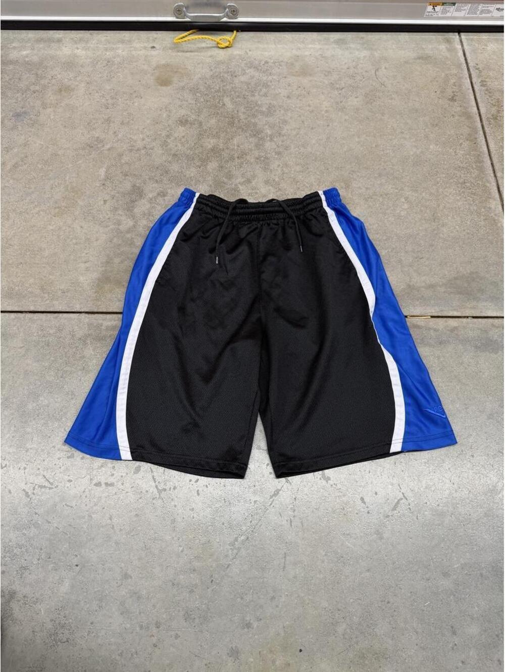 vintage pony black and blue relaxed baggy fit basketball shorts size large